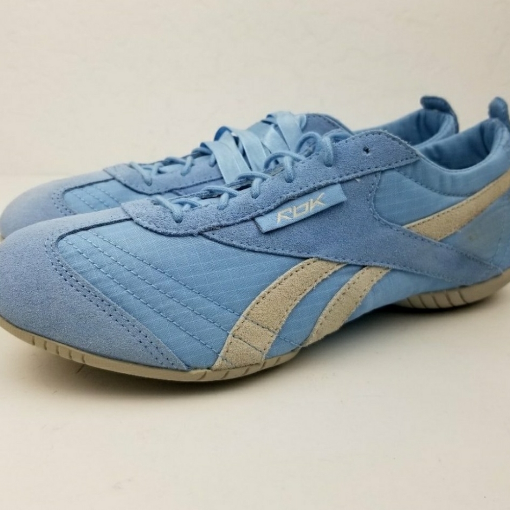 VTG Rbk Ballet Baby Blue Lace Ribbon Sneakers - Picture 3 of 11